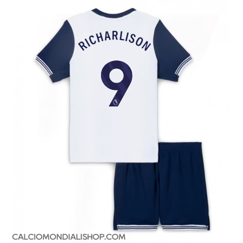 Maglie da calcio Tottenham Hotspur Richarlison #9 Prima Maglia Bambino 2024-25 Manica Corta (+ Pantaloni corti)